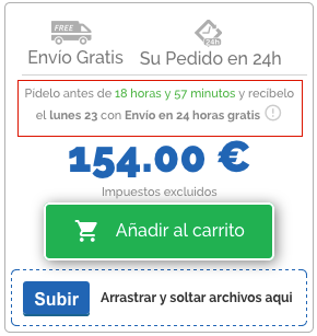 Tiempo de entrega de los productos